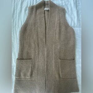 LOFT Tan Sleeveless Sweater Vest